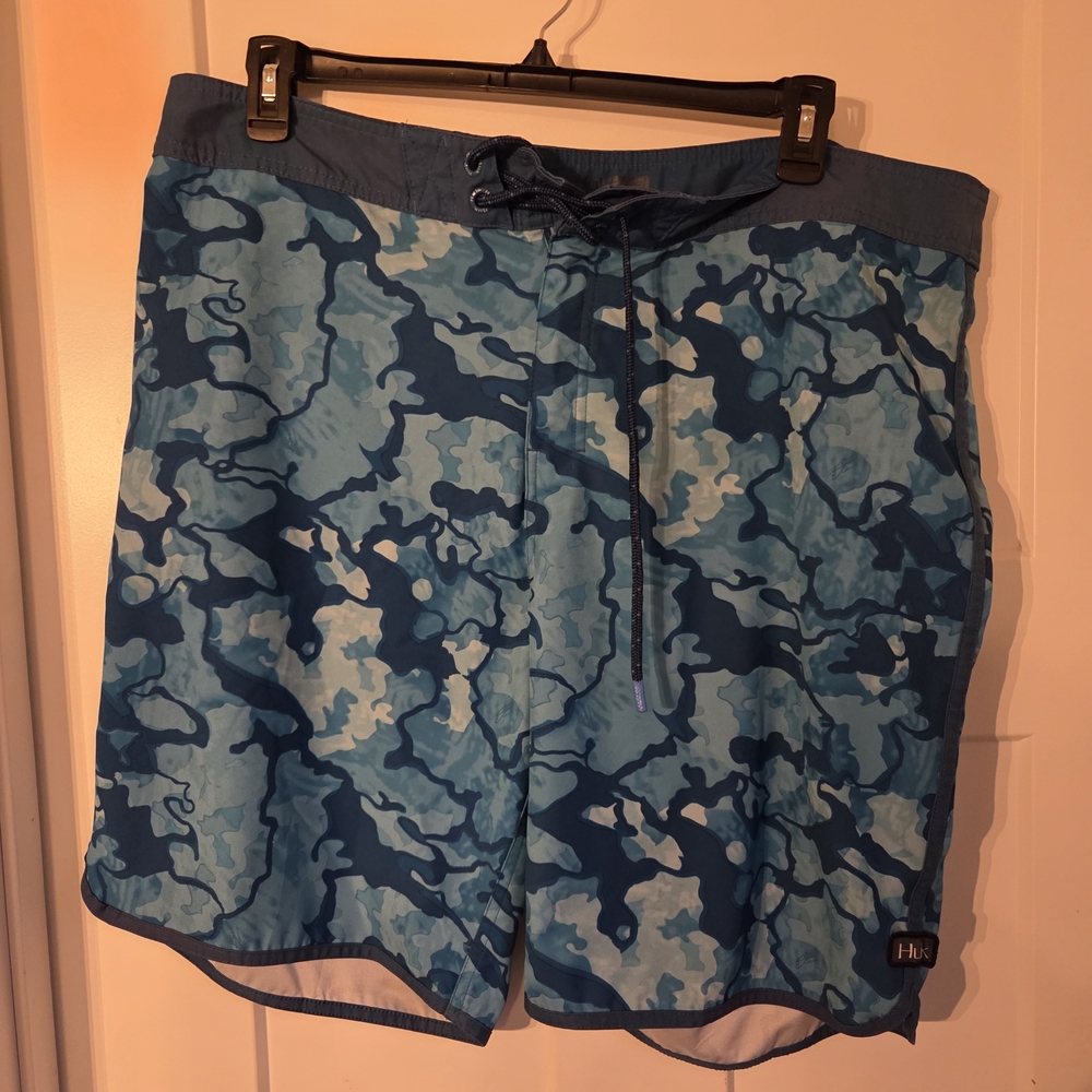 Huk Blue Patterned Board‎ Shorts